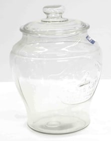 Squirrel Brand Salted Nuts glass display jar