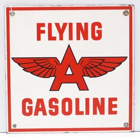 10"x10" SSP Flying A Gasoline sign