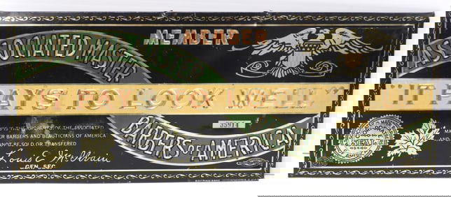 Associated Master Barbers of America sign