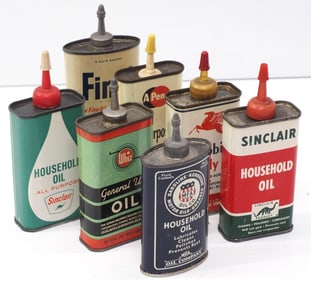 (7) Small household & machinery oil cans