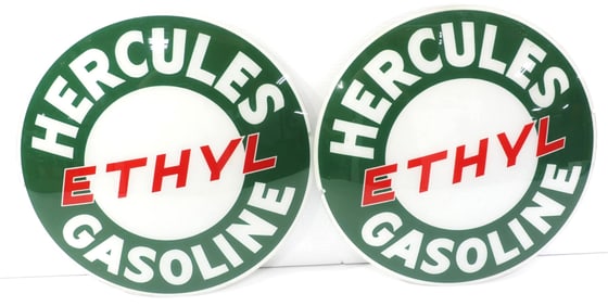 (2) Hercules Ethyl Gasoline gas pump globe inserts