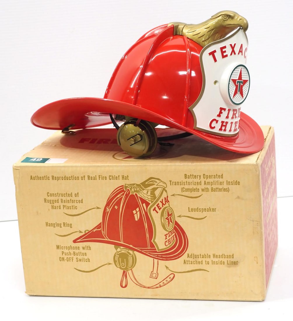 Texaco Fire Chief plastic child's hat (1 of 1)