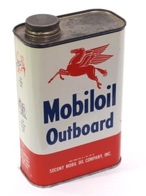 Mobiloil Outboard Motor oil 1-quart tin