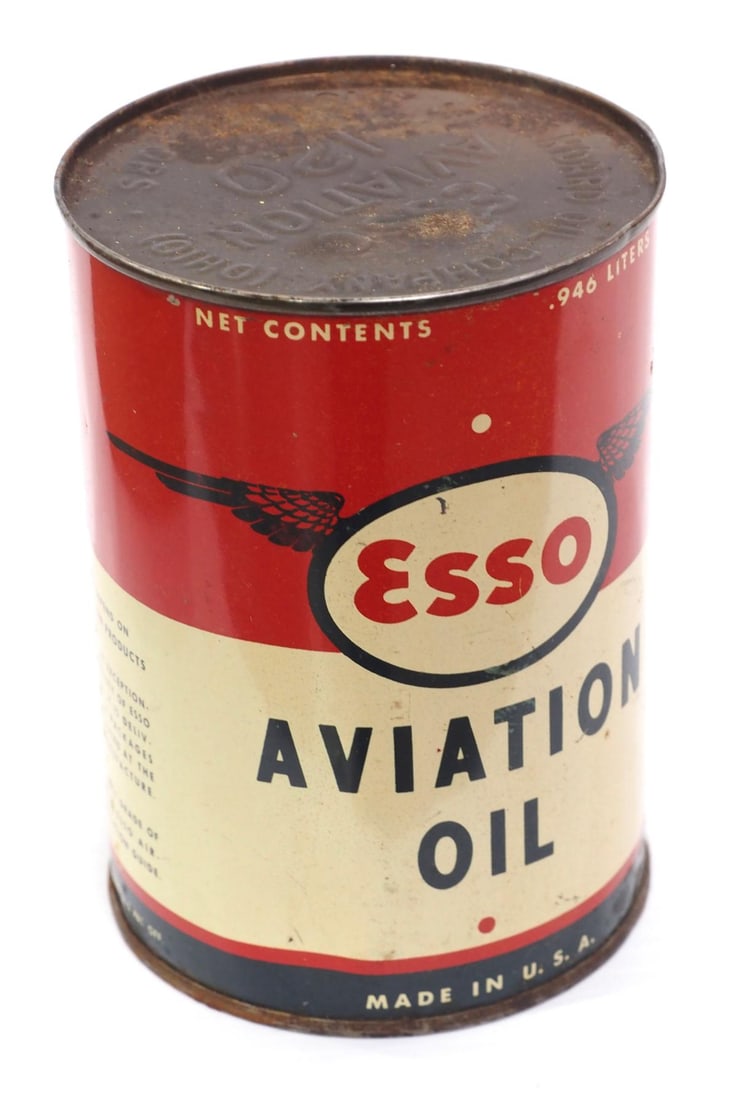 Esso Aviation Oil 1-quart can (1 of 2)