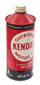 Kendall Outboard Motor Oil 1-quart can with cap