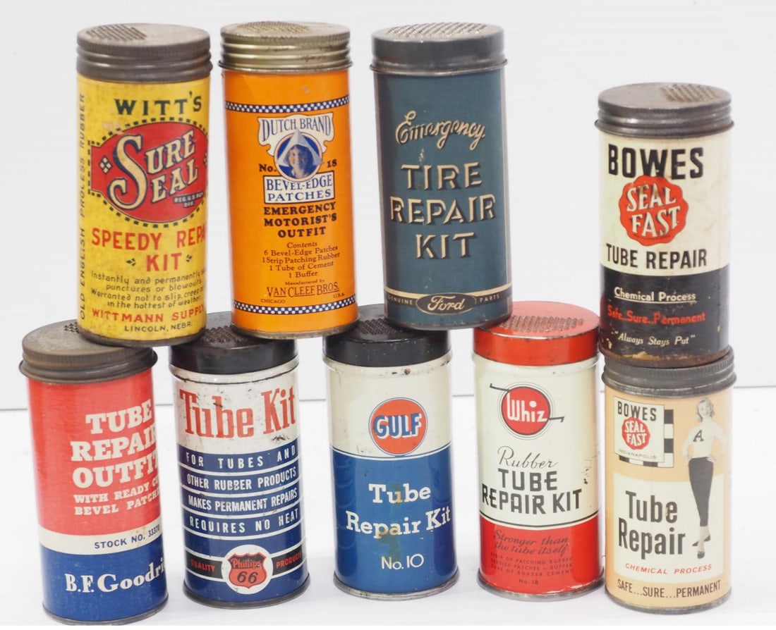 (9) Tire tube repair kit cans (1 of 3)