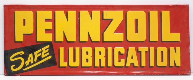 Pennzoil Safe Lubrication sign