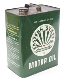 Eastern States Motor Oil 2-gallon tin