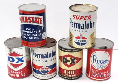 (6) 1-quart motor oil cans