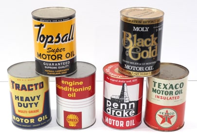 (6) 1-quart motor oil cans