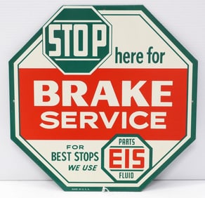Stop Here For Brake Service sign