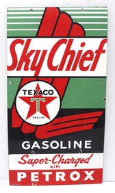 Texaco Sky Chief Petrox Gasoline sign