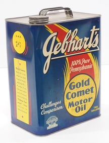 Gebharts Gold Comet Motor Oil 2-gallon tin