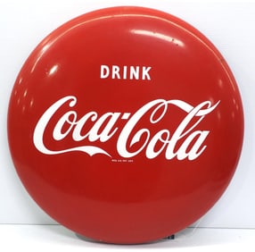 Coca Cola button sign