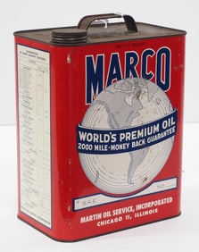 Marco World's Premium Oil 2-gallon tin