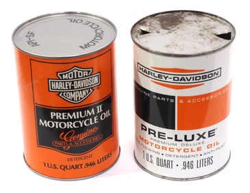 (2) Harley Davidson Motorcycle Oil 1-quart cans