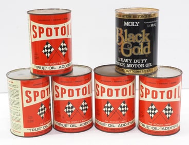 (6) 1-quart motor oil cans