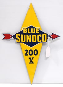 Blue Sunoco 200 X sign