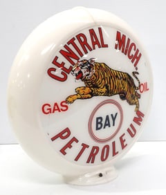 Central Michigan Petroleum gas pump globe