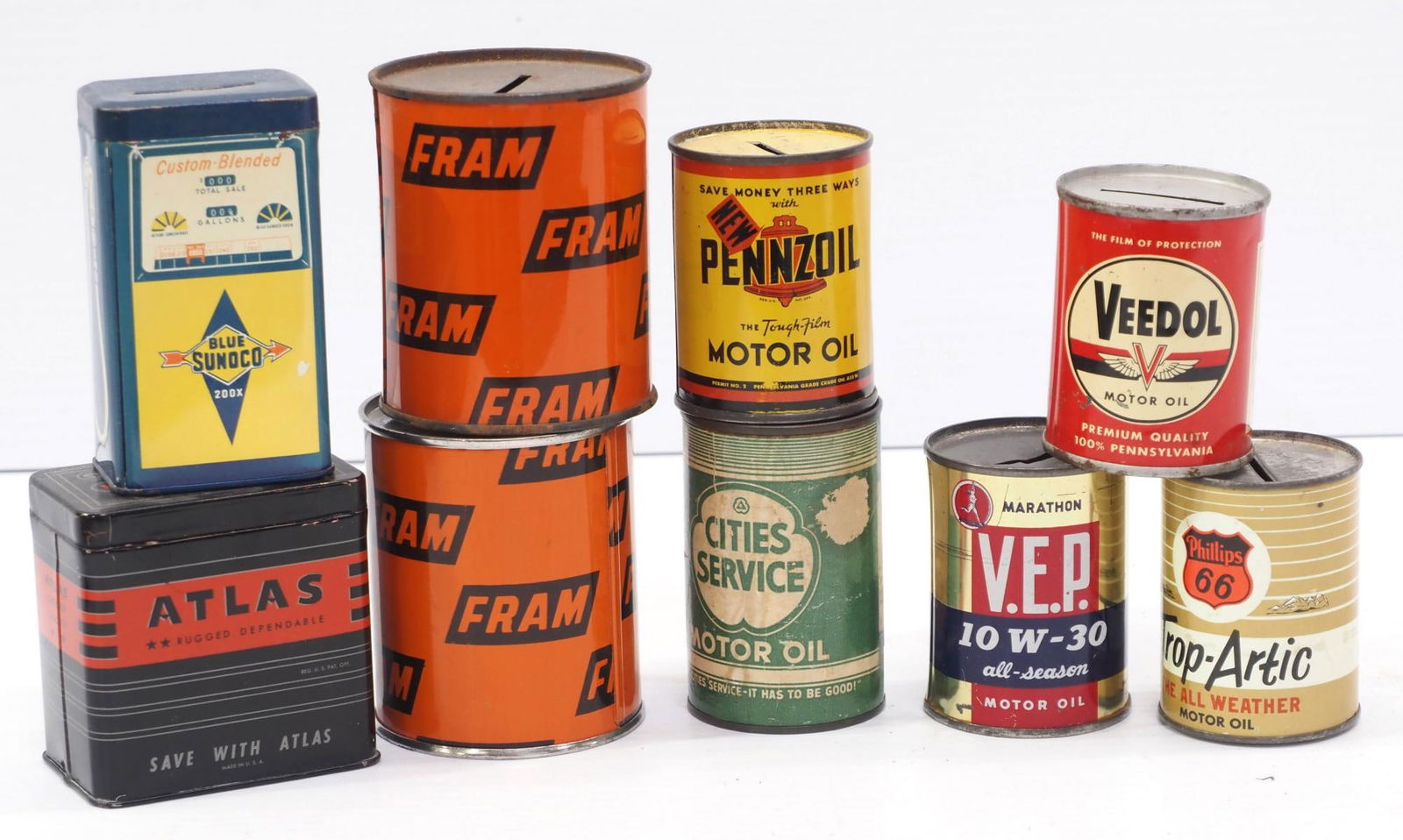 (10) Petroliana advertising coin banks (1 of 2)