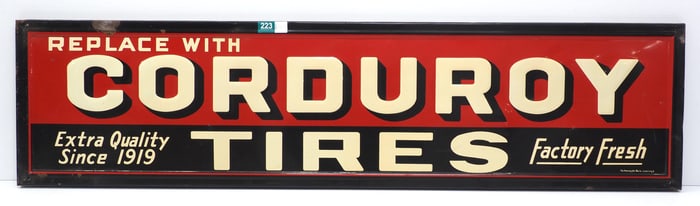 Corduroy Tires sign