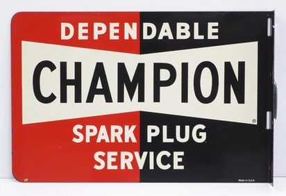 Champion Spark Plug Service flanged sign