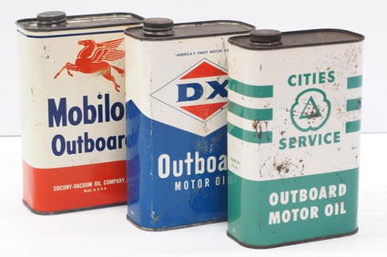 (3) Outboard Motor Oil 1-quart tins