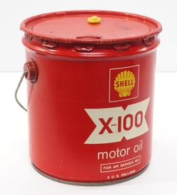 Shell X-100 Motor Oil 3-gallon bucket