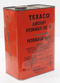 Texaco Aircraft Hydraulic Oil 15 1-gallon tin