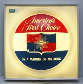 Plastic Chevrolet America's First Choice sign