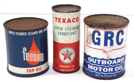 (3) Small petroleum product tins