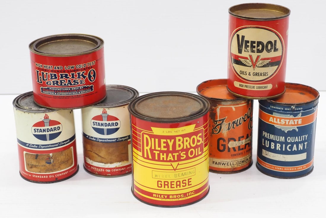 (7) Grease tins (1 of 2)