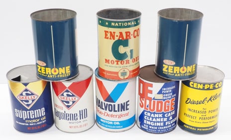 (8) 1-quart petroleum product cans