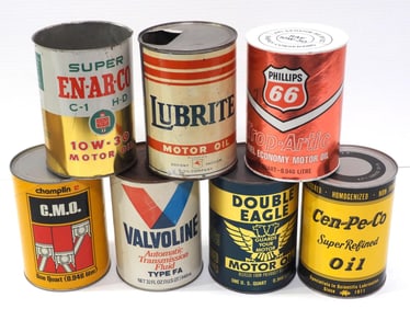 (7) 1-quart petroleum product cans