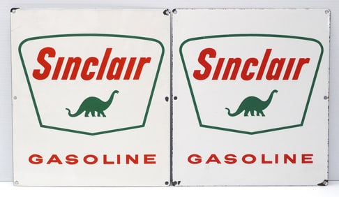 (2) Sinclair Gasoline signs