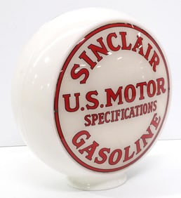 Sinclair Gasoline "U.S. Motor Specifications" gas pump globe