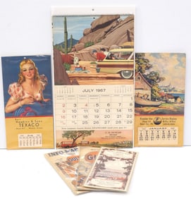 Lot of paper petroliana advertising