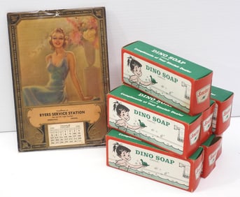 (7) Sinclair Dino Soaps & Service Station calendar