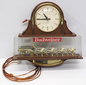 Budweiser Clydesdale wall-mount, lighted clock