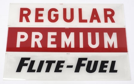 (3) Glass gas pump signs