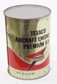 Texaco Aircraft Engine Oil 1-quart can