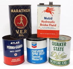 (5) Petroleum product tins