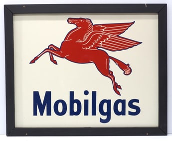 Mobilgas sign with Pegasus graphic