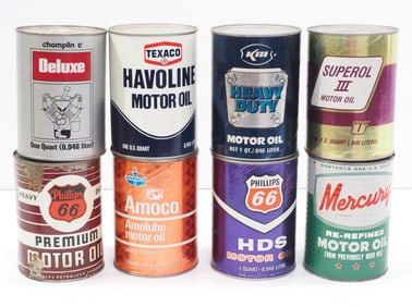 (8) 1-quart petroleum product cans