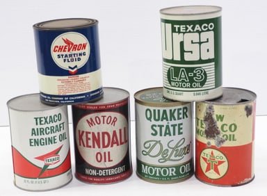 (6) 1-quart motor oil cans