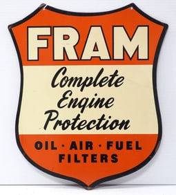 Fram Filters die-cut sign