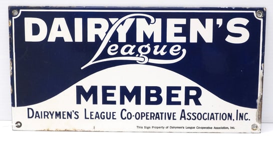 14"x7" SSP Dairymen's League Member sign