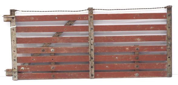 Salesman sample Star Never Sag Gate by Wiggins Wire Fence Co., Anderson, Indiana, patent Feb.15,