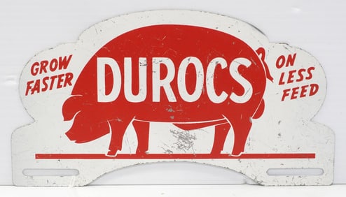 Durocs tin license plate topper