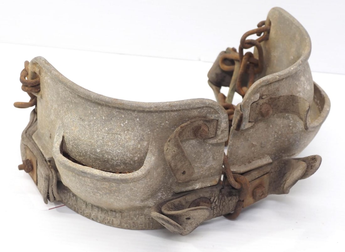 Metal bull blinders by Henry Masbruch, Platteville, Wis.: Metal bull blinders by Henry Masbruch, Platteville, Wis.